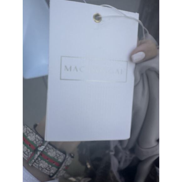 Mac Duggal Gold Sequin Embellish Long Sleeve High Neck Mini Dress Sz 8 $398 NYE - Picture 13 of 15